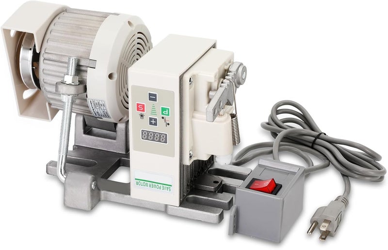 Longse Industrial Sewing Machine Servo Motor, AC110V, 1000W, 6000RPM, Servo Motor Sewing Machine with Controller and Foot Switch, Run CW and CCW, Silent, Instructions - Image 1